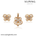 64178 Xuping wholesale Environmental Copper materials magnet 18k gold jewelry set for girls